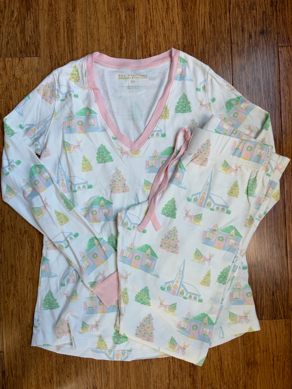 The Beaufort Bonnet Co. Pajama Set women's Christmas Pastel Church XS